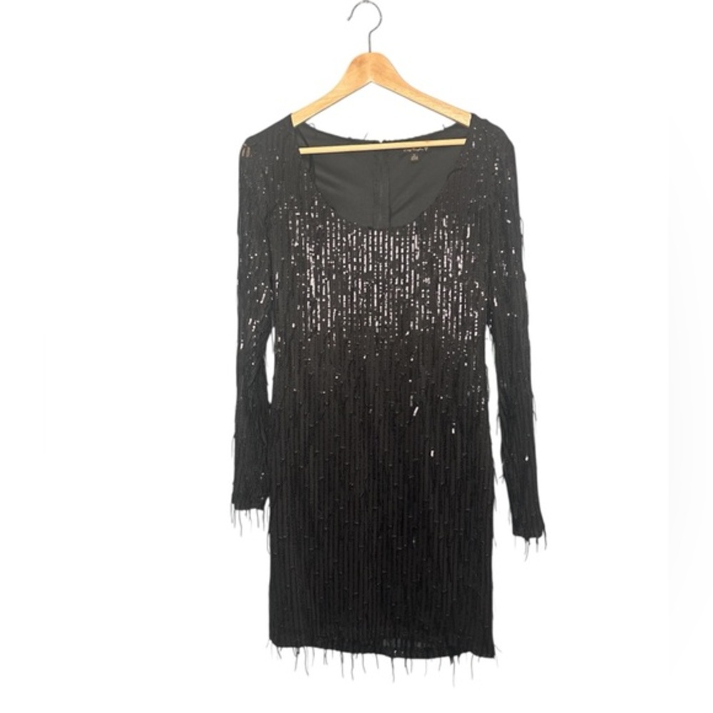 NWT Stunning Black Sequin Long Sleeve Dress City Angels Size 11